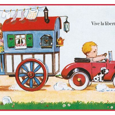 Carte postale vive la liberté