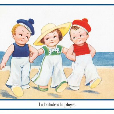 Carte postale la balade à la plage