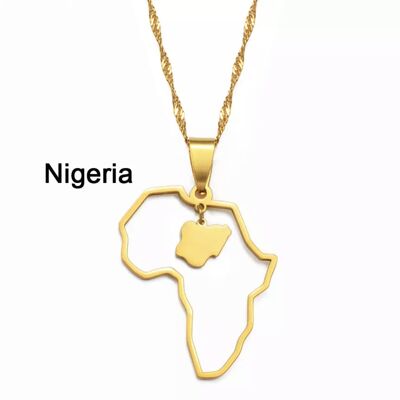 Custom African country Necklace - Nigeria