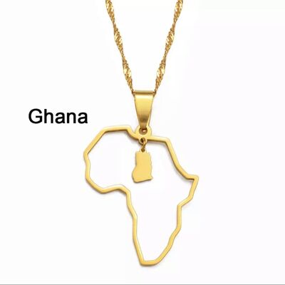 Custom African country Necklace - Ghana