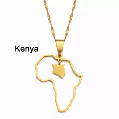 Custom African country Necklace - Kenya