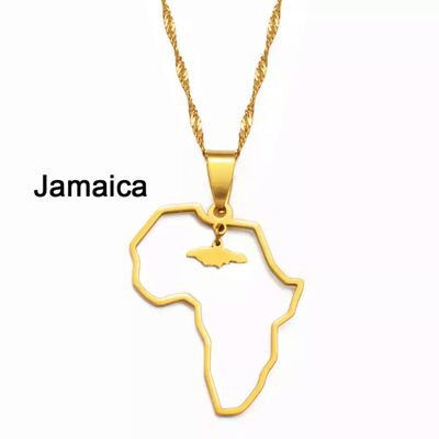 Custom African country Necklace - Jamaica