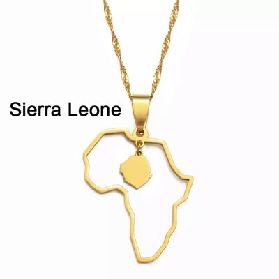 Custom African country Necklace - Sierra Leone