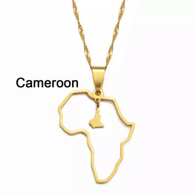 Custom African country Necklace - Cameroon