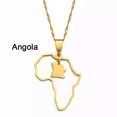 Custom African country Necklace - Angola