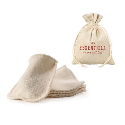 Washable cleansing squares in organic cotton (set of 5)