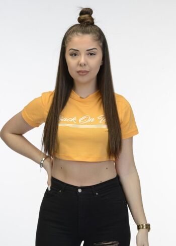 Crop Top Back On Top orange femme