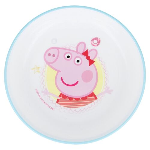 Stor cuenco antideslizante premium bicolor peppa pig core