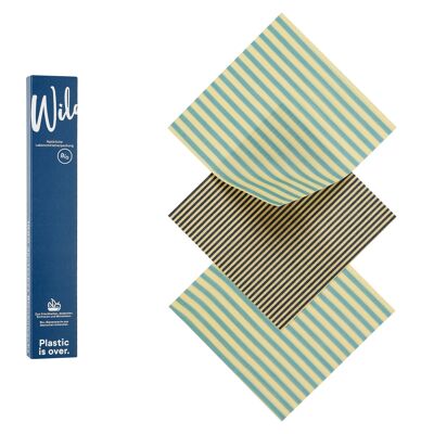 Organic beeswax cloth S | S | S - Aqua / Marine