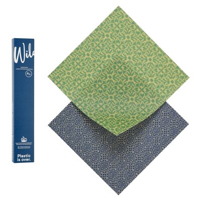 Organic beeswax cloth M | M - Portuguese tile / ornaments