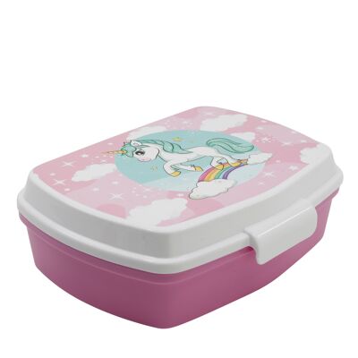 STOR RECTANGULAR SANDWICH BOX UNICORN RAINBOW RTD