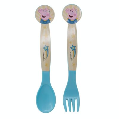 STOR SET OF 2 CUTLERY PP PEPPA PIG KINDNESS COUNTS