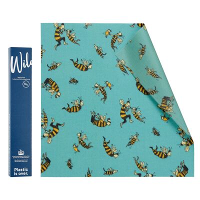 Organic beeswax wrap large bee pause (Design by Philip Waechter)