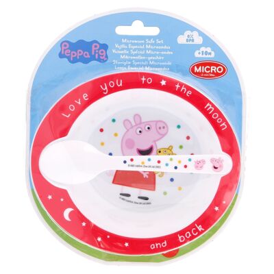 STOR SET MICRO TODDLER 2 PCS. (BOWL AND SPOON) PEPPA PIG LITTLE ONE
