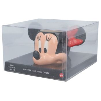 MUG CÉRAMIQUE 3D STOR 360 ML. TÊTE DE MINNIE DANS UNE BOÎTE CADEAU