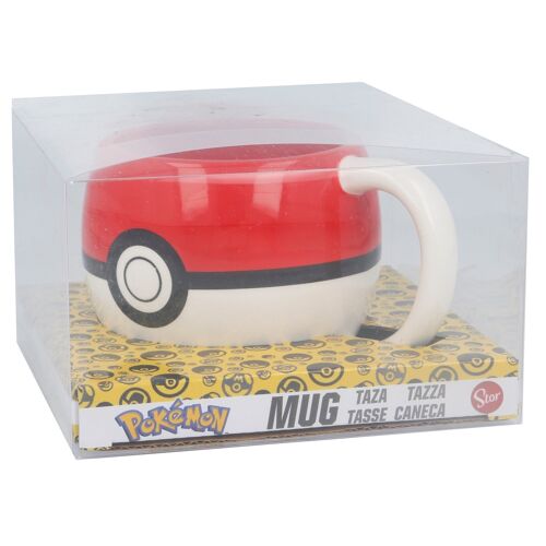 Stor taza ceramica 3d 490 ml pokemon pokeball en caja regalo