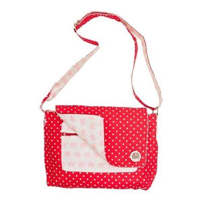 Sac bandoulière Kita dots rouge / blanc