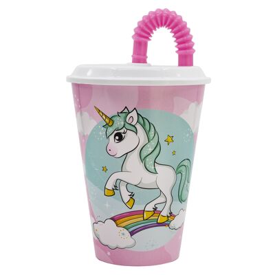 Stor vaso caña easy 430 ml unicorn rainbow