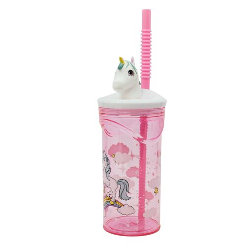 Stor vaso figurita 3d 360 ml unicorn rainbow