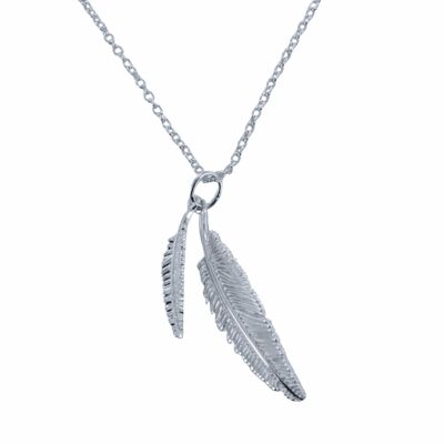 Double Feather Necklace