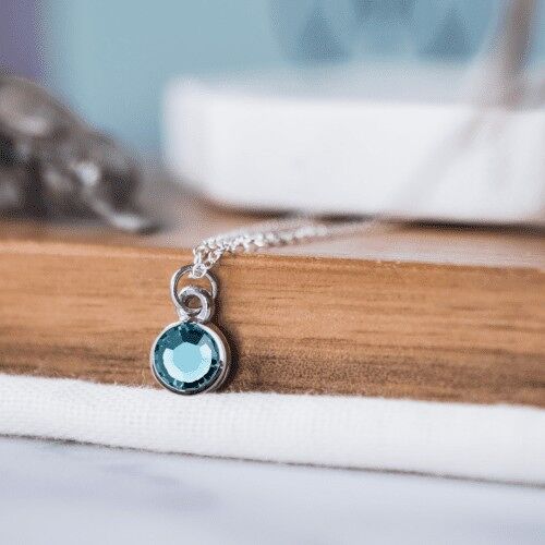 March Birthstone Necklace