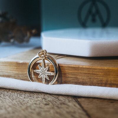Moon And North Star Necklace