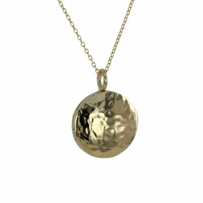 Circle Locket Necklace- Gold