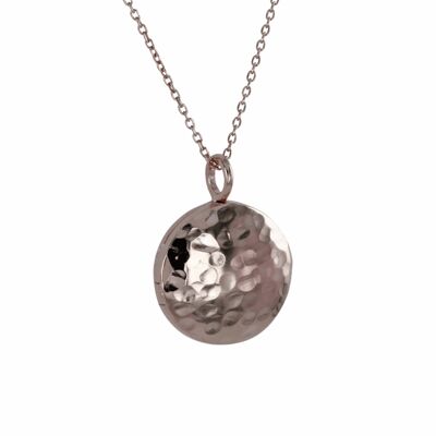 Circle Locket Necklace- Rose Gold