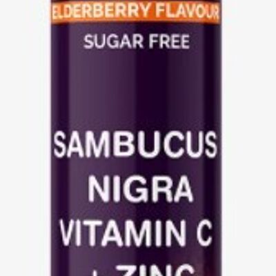 ActiFizz Sambucus Nigra (Sambuco) + Vitamina C 100mg + Zinco Effervescente 20s – Confezione da 10
