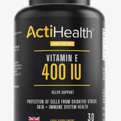 ActiHealth Vitamine E 400iu Gélules 30s