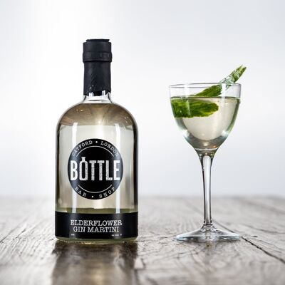 Elderflower Gin Martini Cocktail, made with gin and elderflower cordial