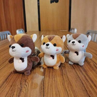 Cute Squirrel Stuffed Plush Toys Key Chain , SKU170