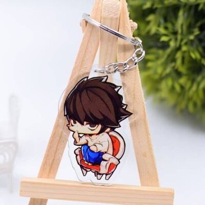 Death Note Keychain Cute Double Sided Ryuk L Key Chain , SKU372