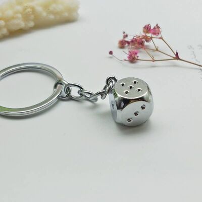 Dice Key Chain Metal Personality Dice Poker Soccer , SKU435