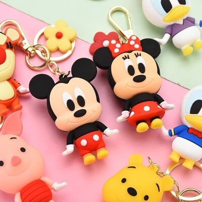 Disney Mickey Rubber Keychains Cute Cartoon , SKU522