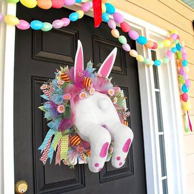 Easter Colorful Bunny Garlands Door Creative Wall Ornaments , SKU681
