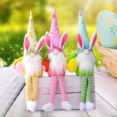Easter Egg Rudolf Doll Bunny Easter Gift Kids DIY Decor , SKU698