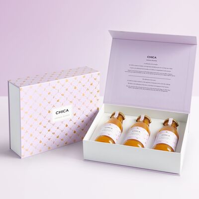 GIFT BOX - ECOLOGICAL APRICOT JUICE WITH OLIVE LEAVES, LAVENDER AND HONEY