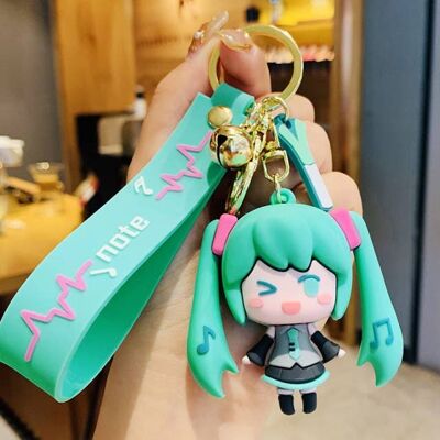 Fashion Cartoon Double Tail Girl Keychain , SKU944