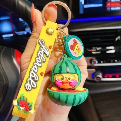 Fashion Cartoon Fruit Duck Pineapple Keychain , SKU948