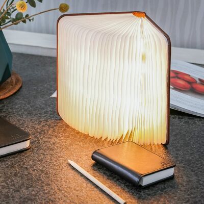 Large Smart Book Light - Brown Fibre Leather