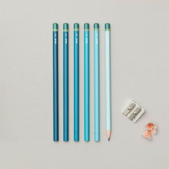Crayons à croquis dégradés - Bleu clair 2