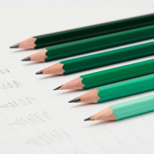 Gradient Sketching Pencils - Green