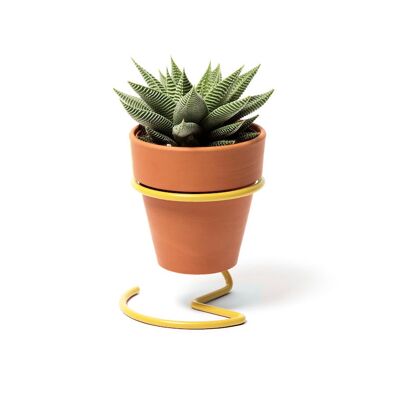 Wire Plant Pot - Yellow