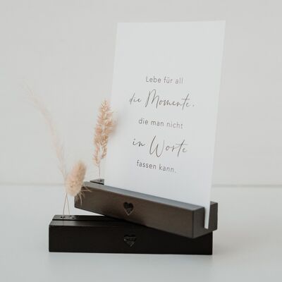 DRY FLOWER AND CARD STAND BLACK IN A SET OF 2