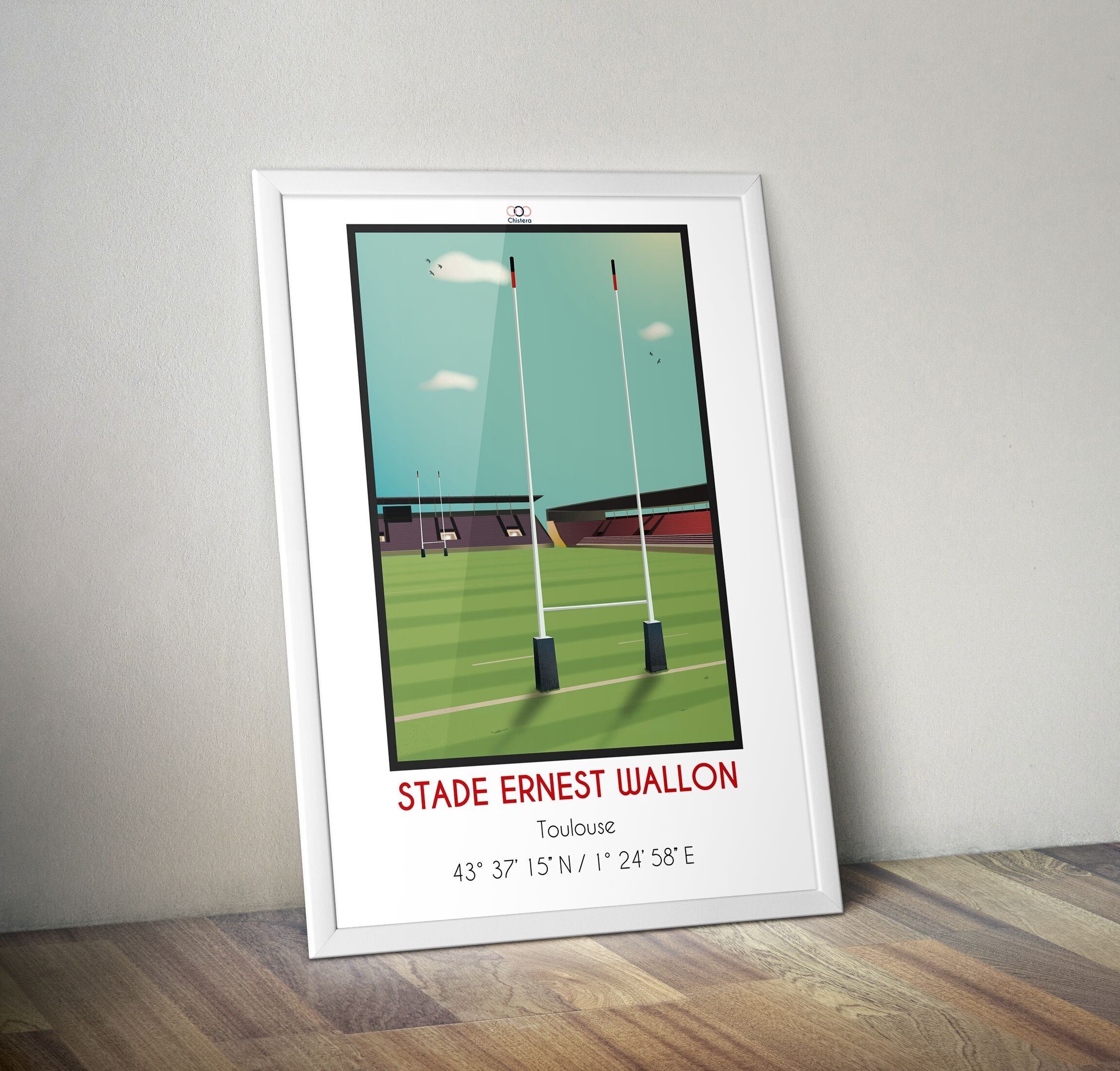 Poster Ernest Wallon stadium I Rugby stadium I Toulouse stadium