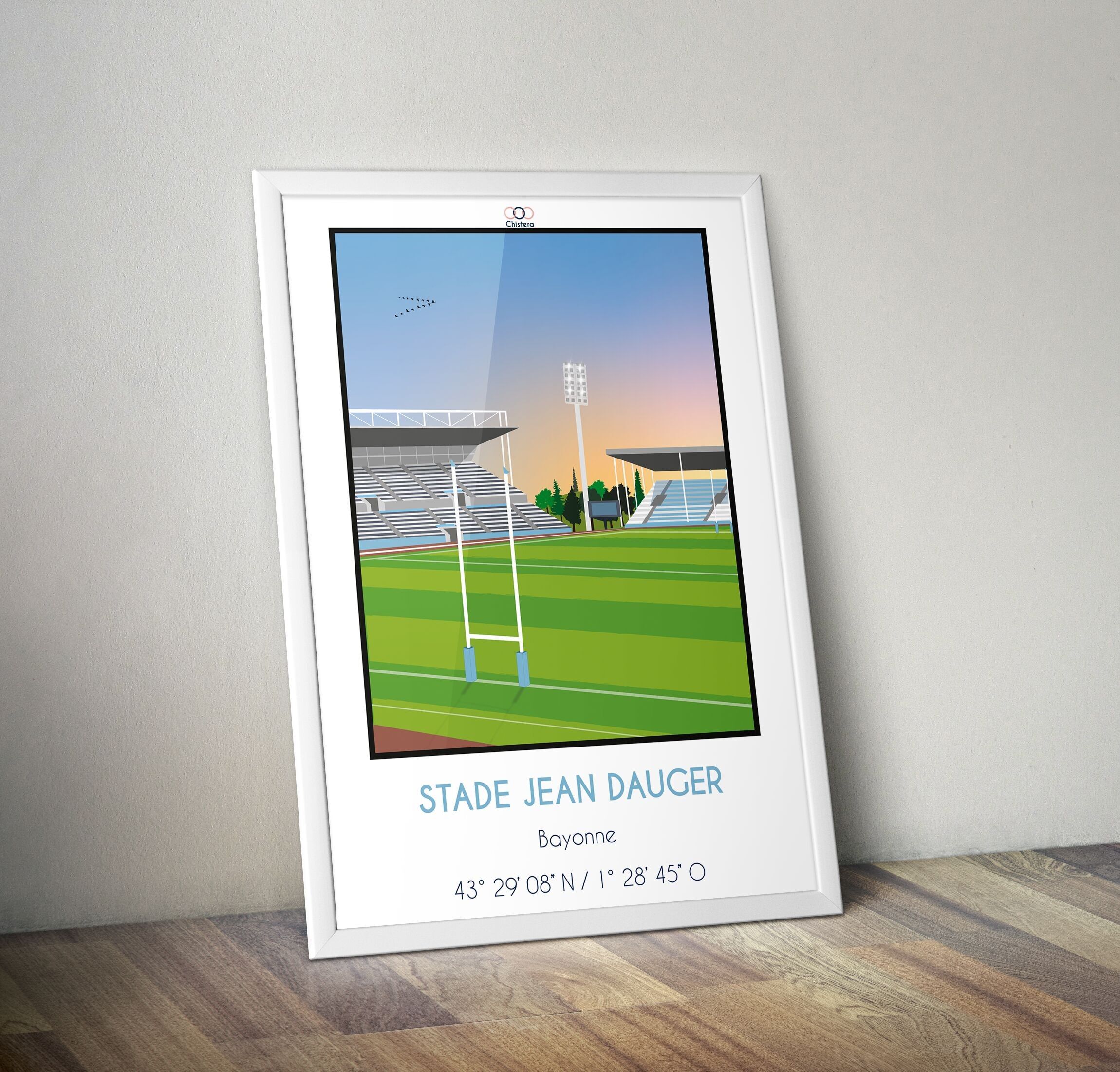 Jean Dauger Bayonne stadium poster