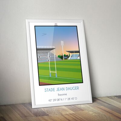 Jean Dauger Bayonne stadium poster