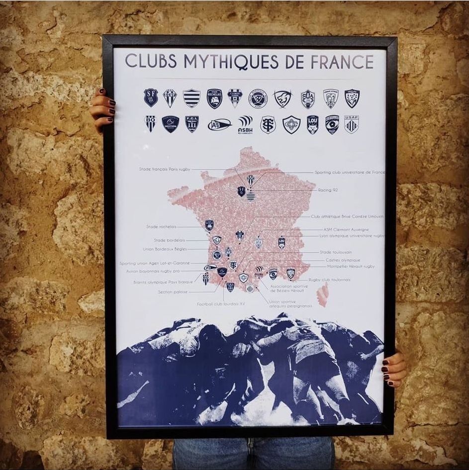 Mythische Clubs von Frankreich Plakat