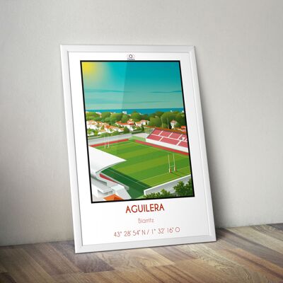 Plakat des Aguilera-Stadions – Biarritz – Biarritz Olympique – Rugby-Stadion